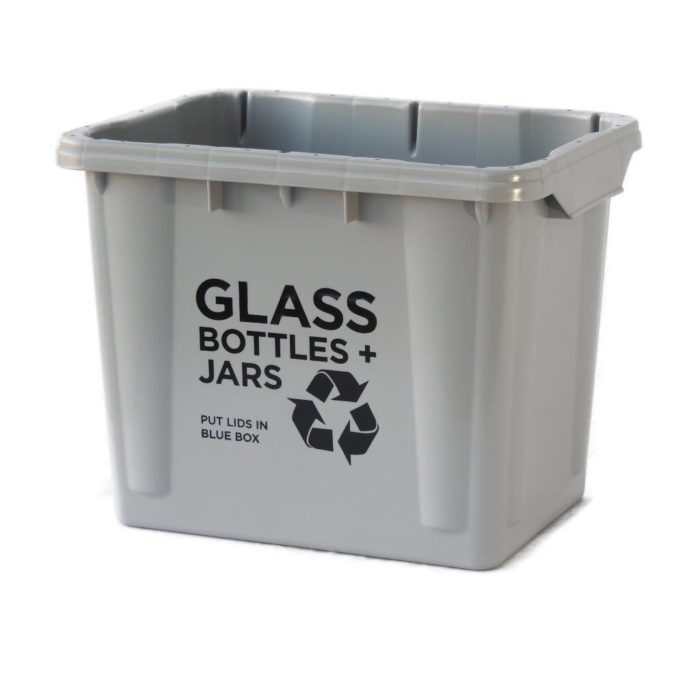 27-Litre Glass-Recycling Gray Box