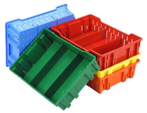 Colourful, plastic berry trays called nest and stack berry tray with dividers. Thunderbird Plastics: The Right Containers for Berries Farming supplies canada, berry farming supplies, farming supply shop, farming supply store, farming supplies store, farming supplies near me, berry trays, mechanical berry harvesting