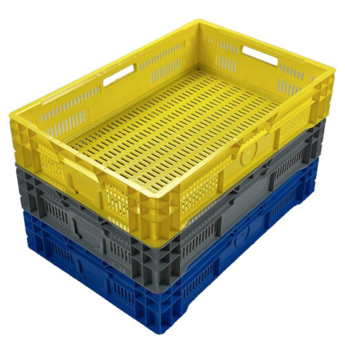 Stacked Harvest crates